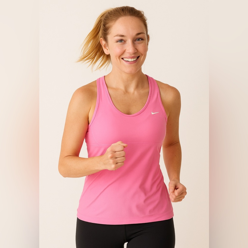 Nike Women's Pink Dri-FIT Sports Bra Tank Top